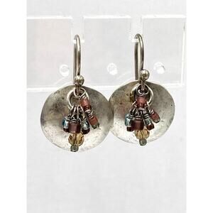 SILPADA 925 Sterling Silver DOME DISC glass bead dangles Earrings W1997